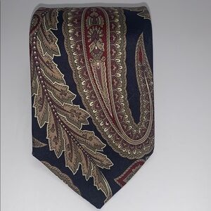Dior Blue and Red Paisley Tie